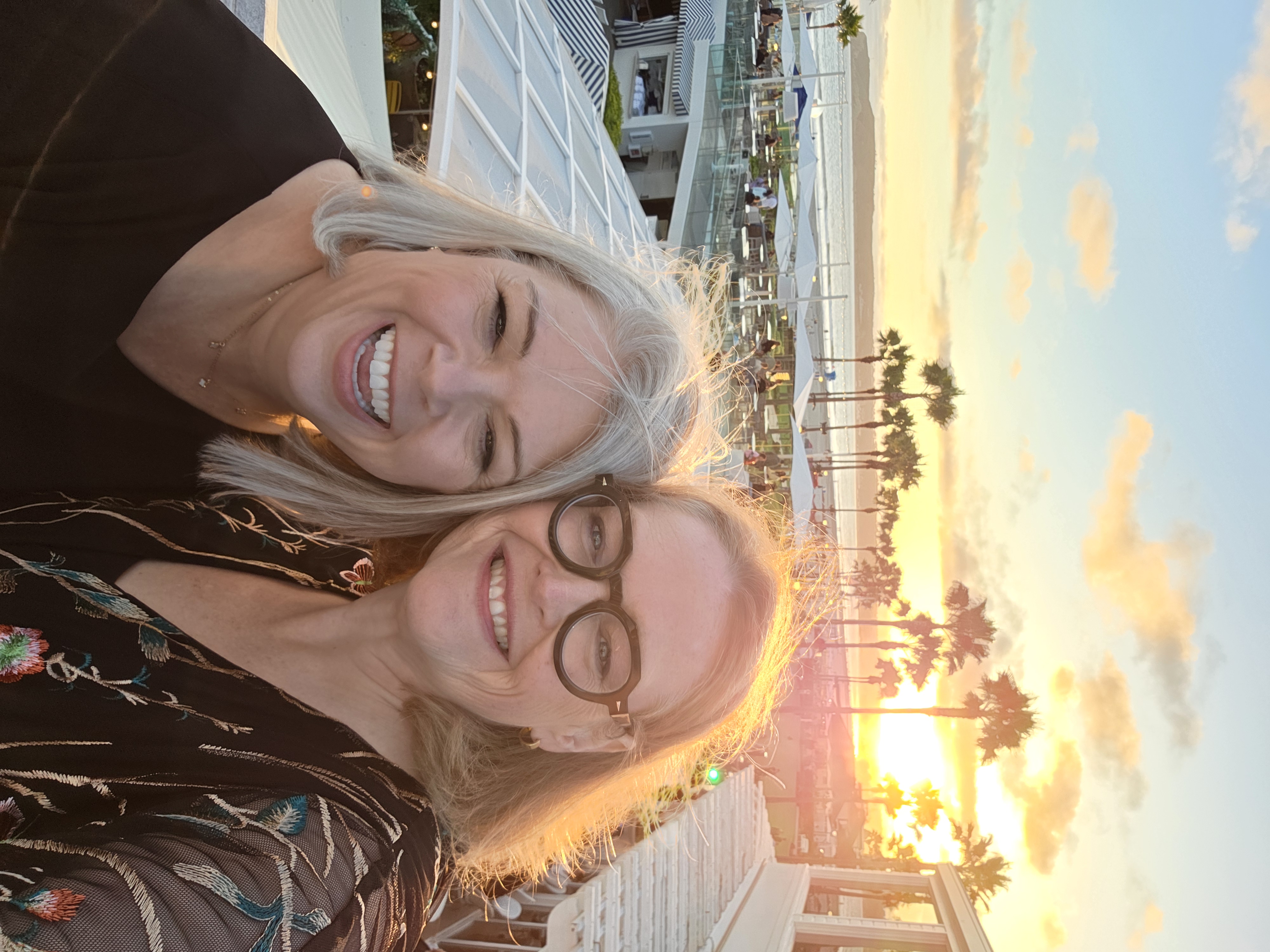 Kari and Schelli together at sunset